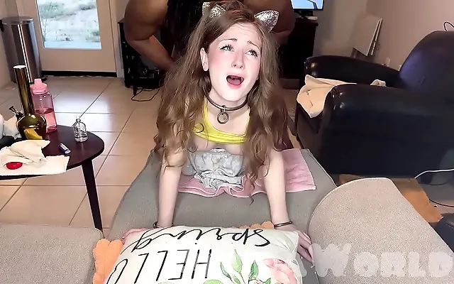Lord Panda's BBC Destroys Innocent White Anal Slut's Puckered Hole