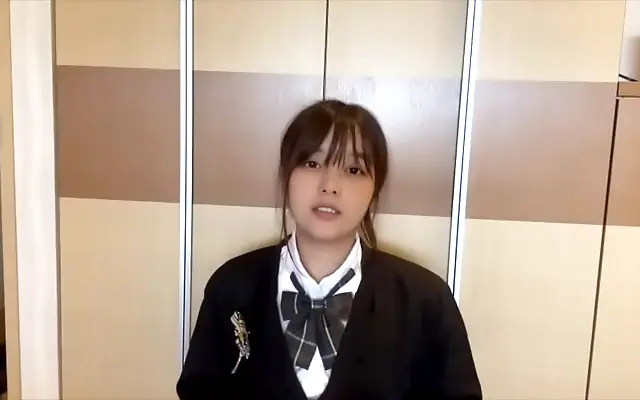Behind closed doors Japanese beauty rubs her soaking wet pussy for you
