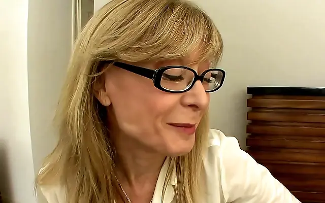 Behind Nina Hartley Teasing a College Stud With a Monster Cock