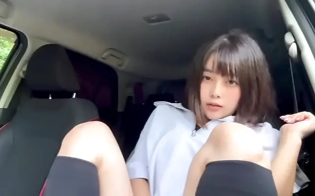 Sultry car solo session dripping with desire and longing for a partner