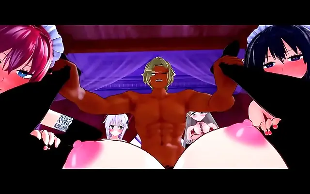 Her Jealous Husband Watches as She Takes the Anime Stud Deep