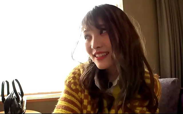 On all fours she takes it deep, oiled tits swaying, Japanese idol undone