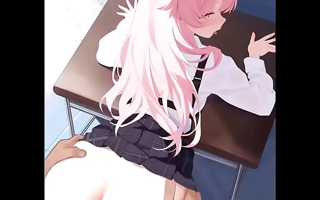Wild passion in anime doggy style thrills