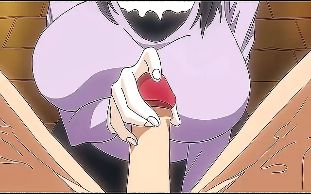 Straddles Uncensored Busty Hentai Beauty With Perfect Natural Tits