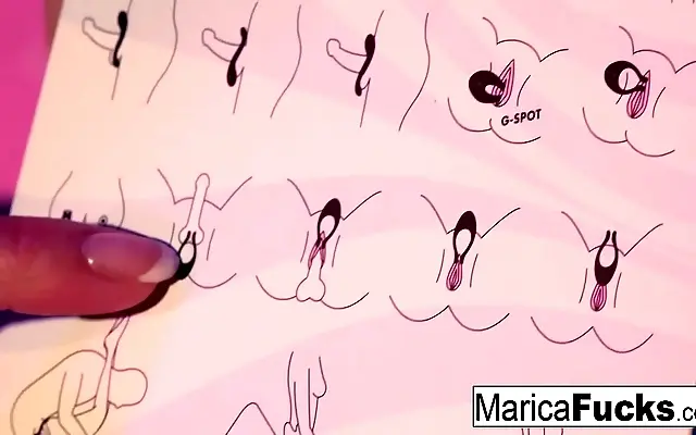 Frenzied Marica Hase unwraps her sex toy surprise and gets wild