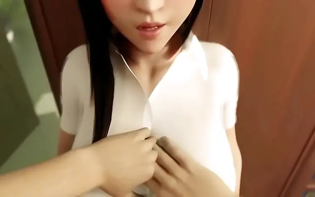 Tifa enjoys intense pleasure with her big ass and big tits