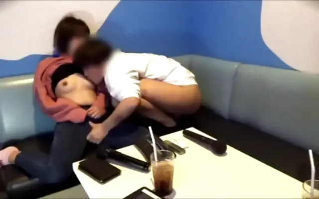 Against the karaoke booth wall he can't wait anymore she takes him in