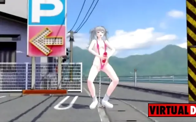 Cum-soaked MMD futanari dance climax teased from first stroke