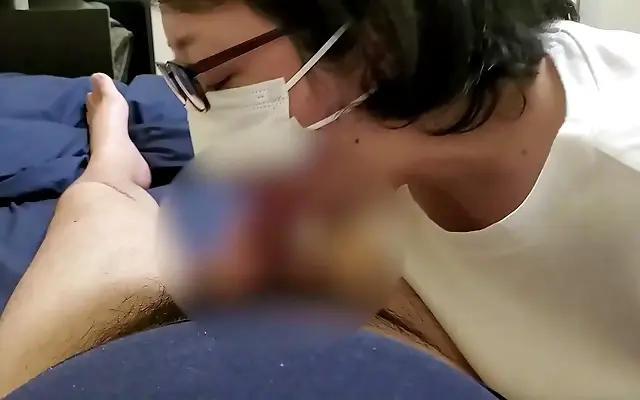Close up on a married woman hungrily sucking cock with passion
