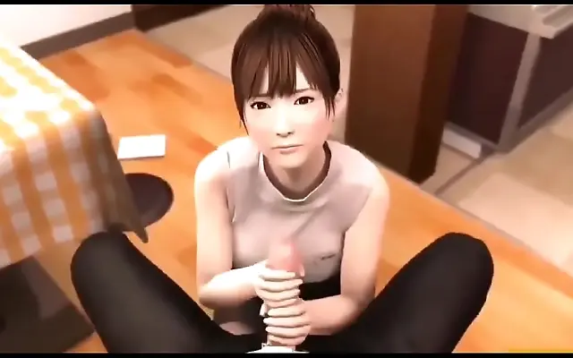 Sucking cock in animated ecstasy with a horny anime girl
